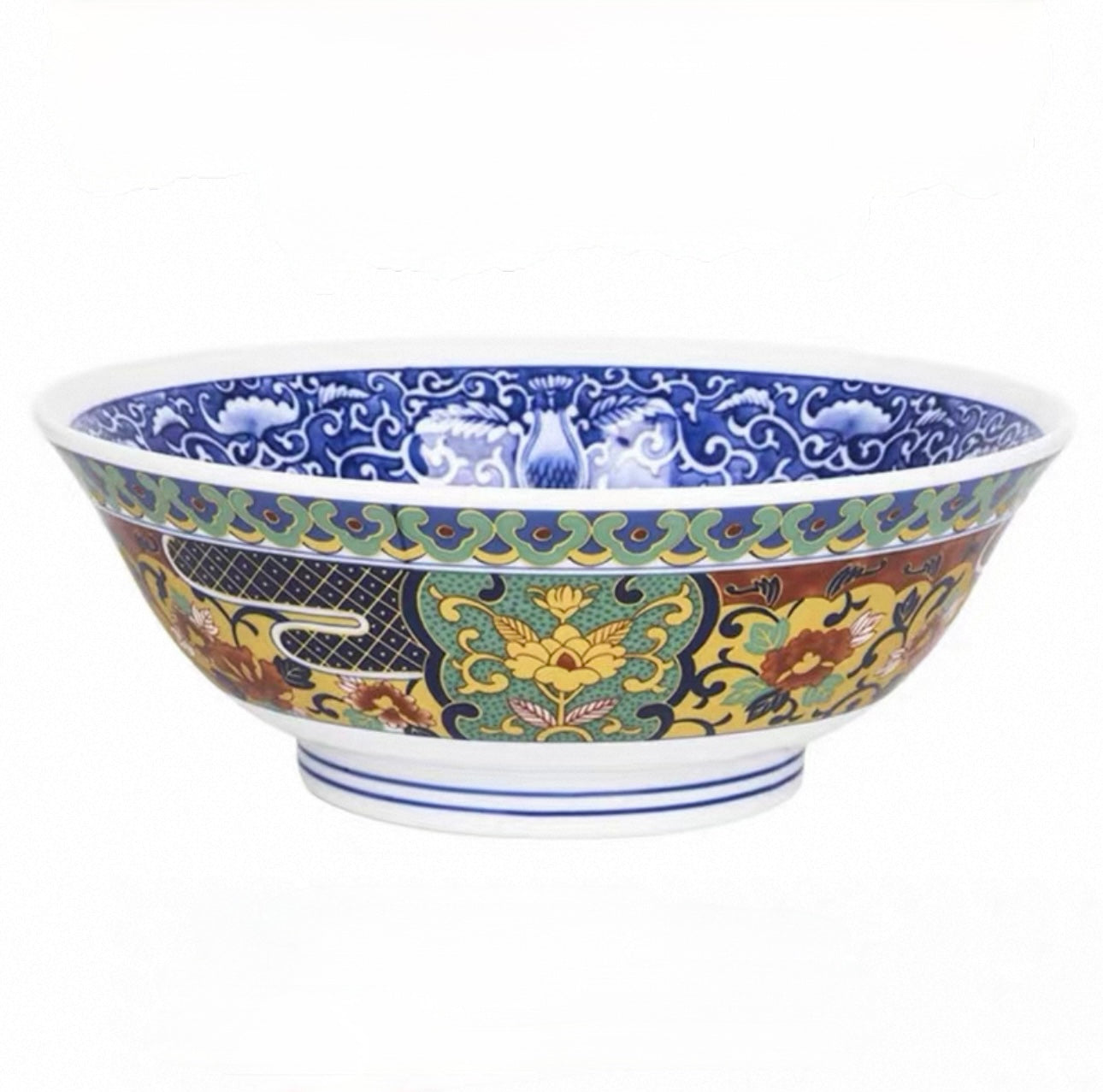 Japanese Mino Ware Imari Series Handcrafted Imperial Ramen Bowl – A Culinary Masterpiece