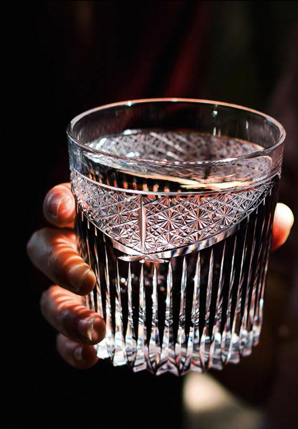 Edo Kiriko Handcrafted Karmic Whisky Glass – An Echo of Destiny in Crystal