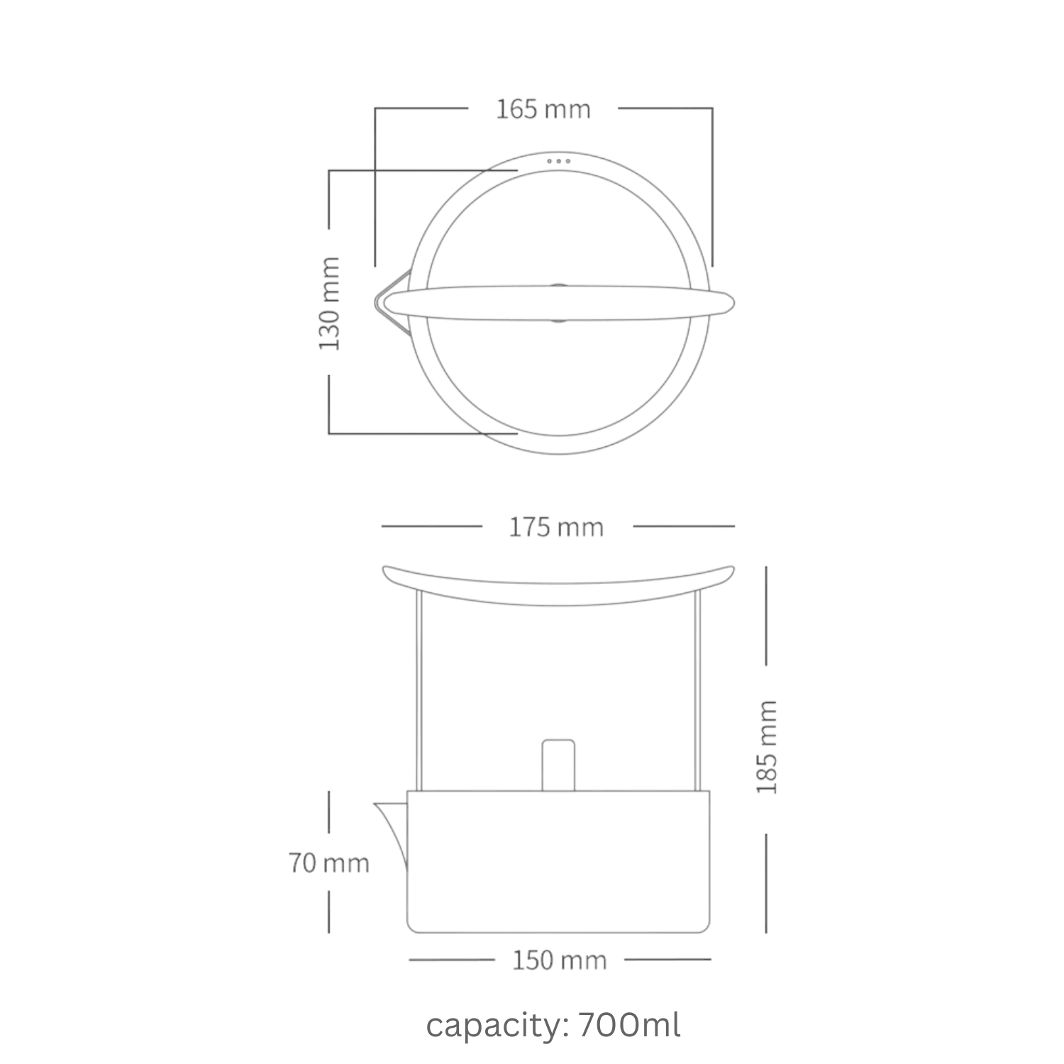 Minimalistic White Stainless Steel Torii Water Boiler