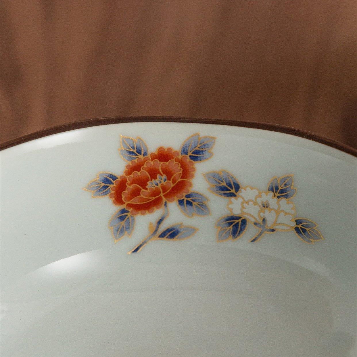 Japanese Mino Ware "Court Dyed Brocade" Octagonal Bowls Set – A Tapestry of Tradition