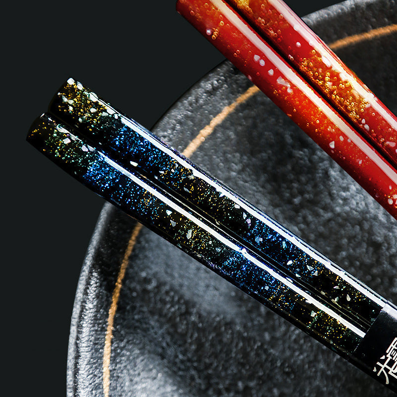 Japanese Handcrafted Glazed Galaxy Chopsticks Set