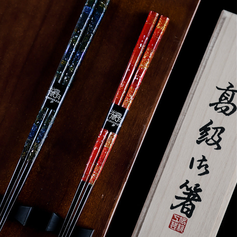 Japanese Handcrafted Glazed Galaxy Chopsticks Set