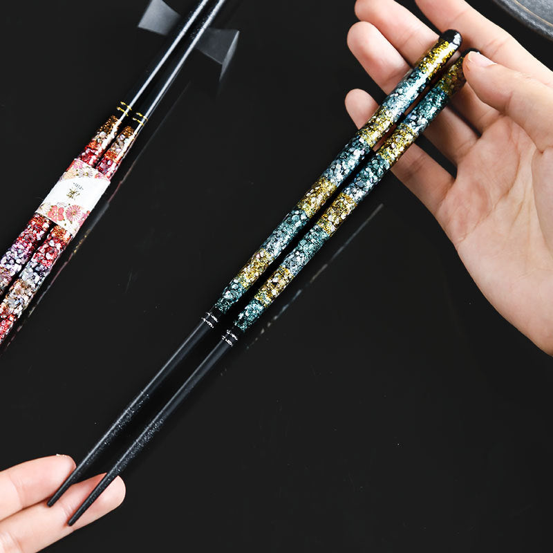 Japanese Handcrafted "Starry Night" Wooden Chopsticks – A Glimmer of the Cosmos for Your Table