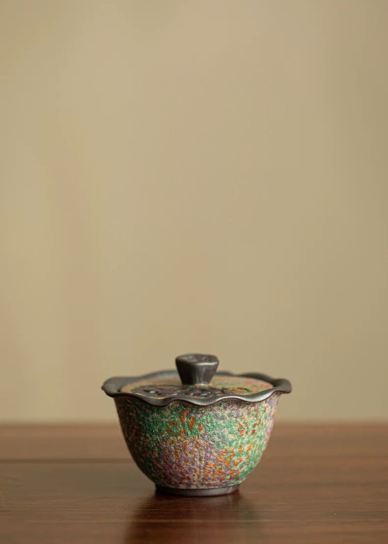 Zen Lotus Aged Clay "Two-Piece" Gaiwan (Anti-Scald)
