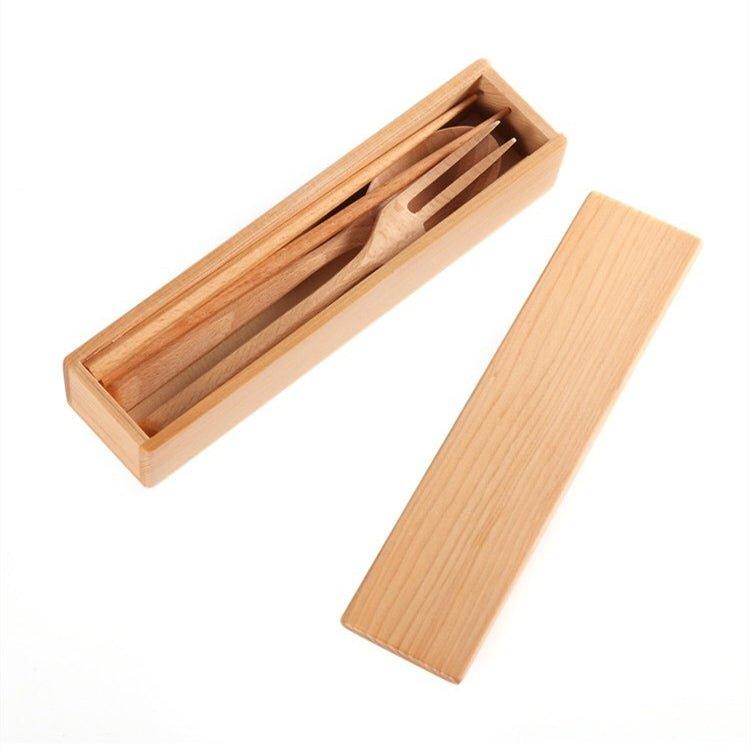 Japanese Minimalistic Wooden Utensil Set – Simple Elegance for Every Meal