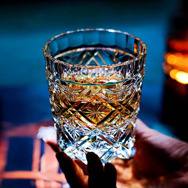 Edo Kiriko Handcrafted Hana Blossom Glass – A Petal of Perfection in Crystal
