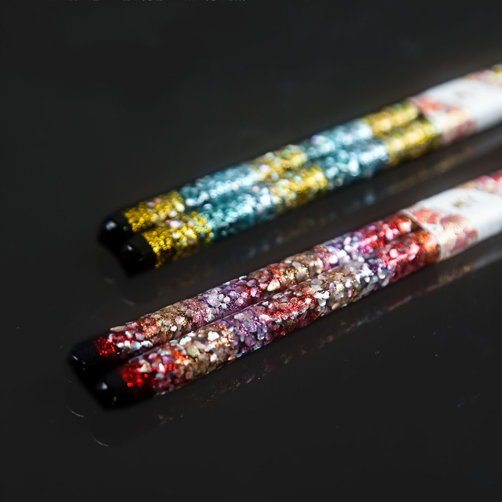 Japanese Handcrafted "Starry Night" Wooden Chopsticks – A Glimmer of the Cosmos for Your Table
