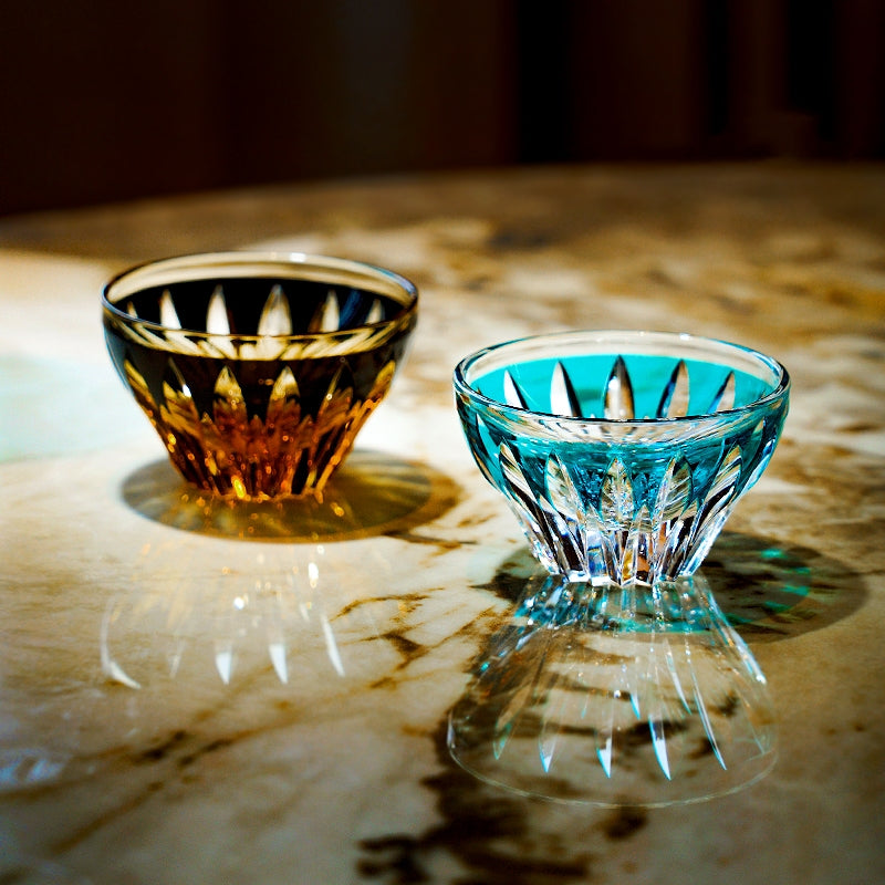 Edo Kiriko Handcrafted Lotus Glass – A Bloom of Purity and Enlightenment in Crystal