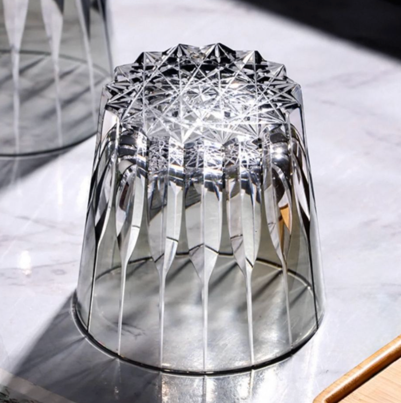 Exquisite Handmade Edo Kiriko Starburst Crystal Tumbler