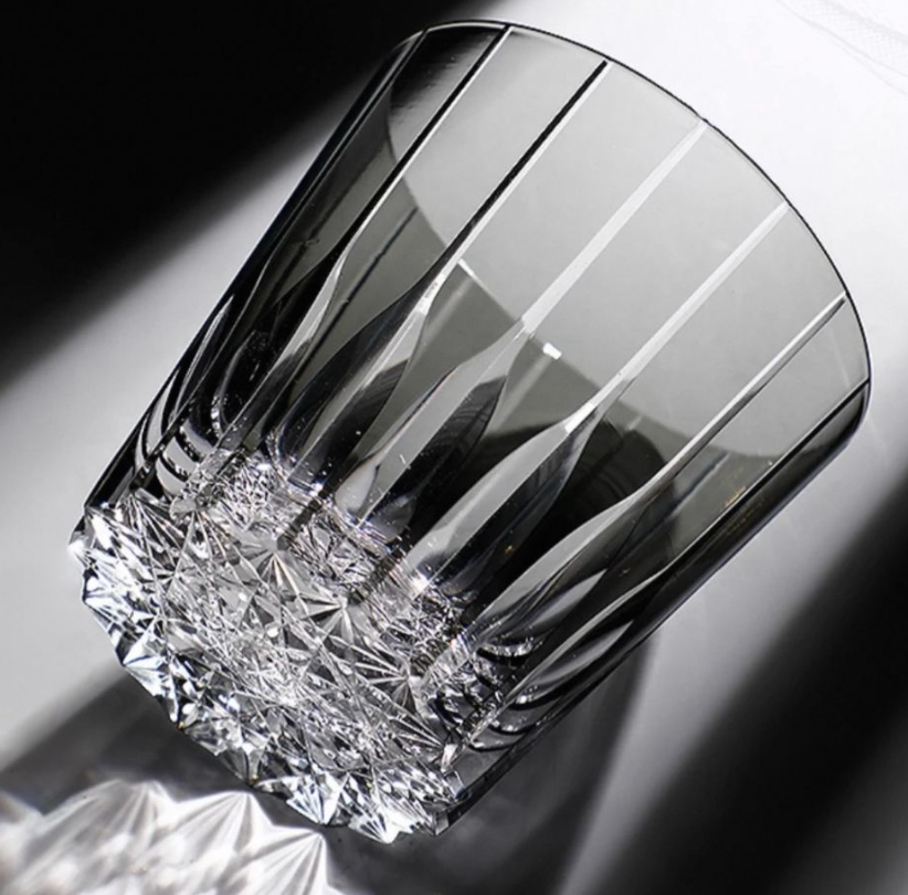 Exquisite Handmade Edo Kiriko Starburst Crystal Tumbler