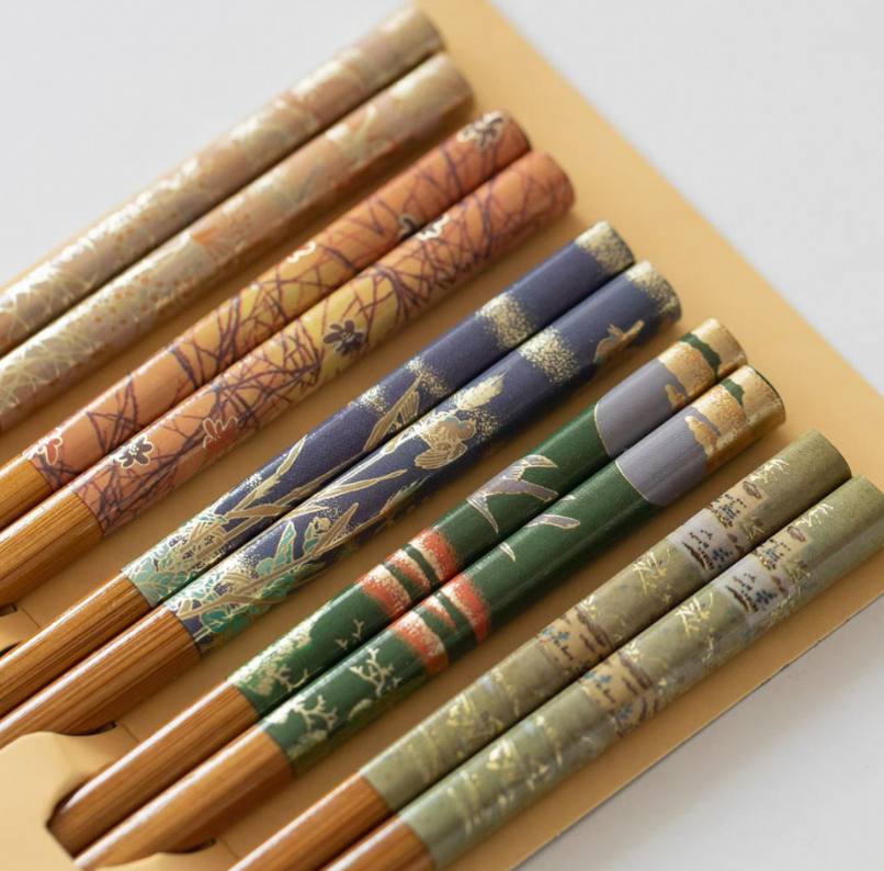 Durable Non-Slip Wooden Chopsticks, 5 Pairs, Handmade