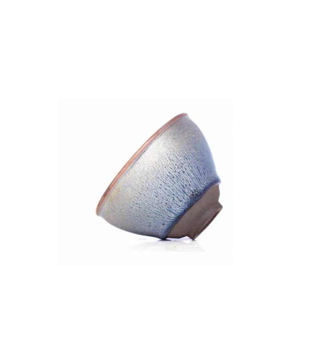 Silver Bristle Jianzhan Master Teacup – Handcrafted with Rare Partridge Feather & Oil Spot Glazes
