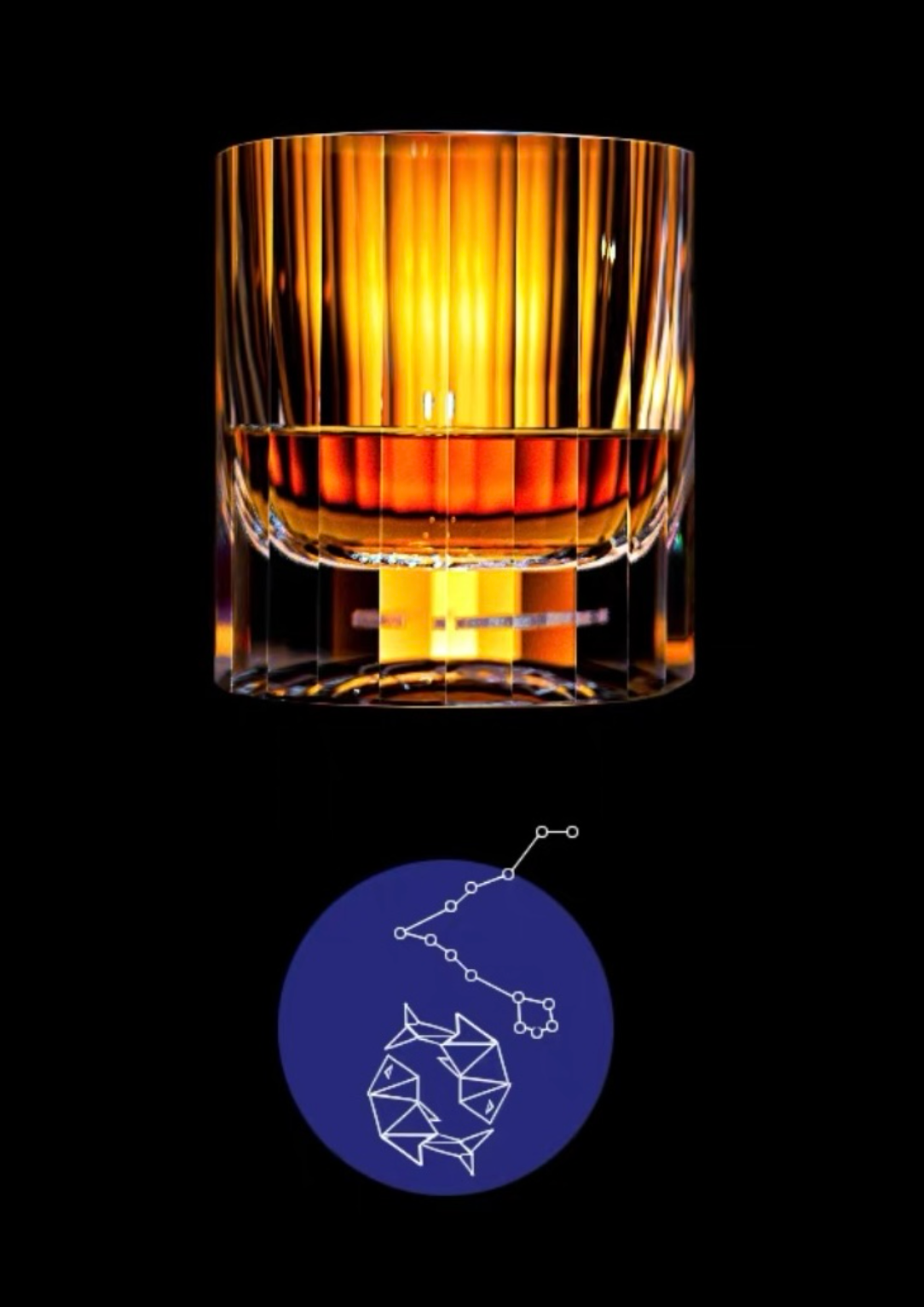 Edo Kiriko "12 Constellations" K9 Lead-Free Crystal Whiskey Glass – A Celestial Birthday Gift