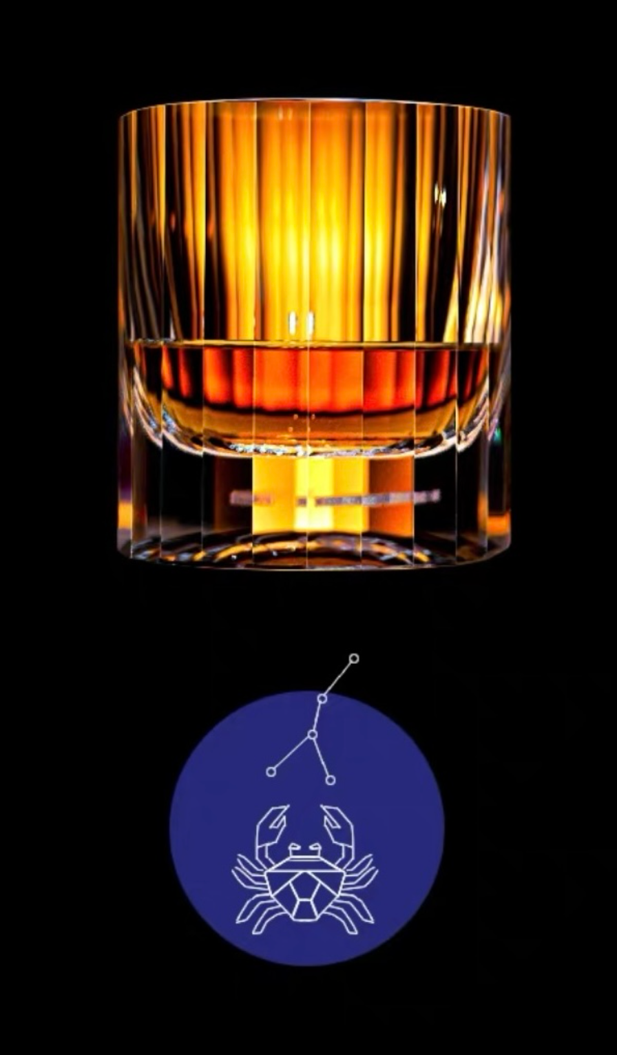 Edo Kiriko "12 Constellations" K9 Lead-Free Crystal Whiskey Glass – A Celestial Birthday Gift