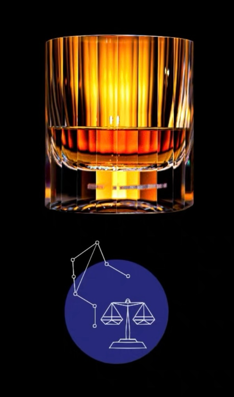 Edo Kiriko "12 Constellations" K9 Lead-Free Crystal Whiskey Glass – A Celestial Birthday Gift