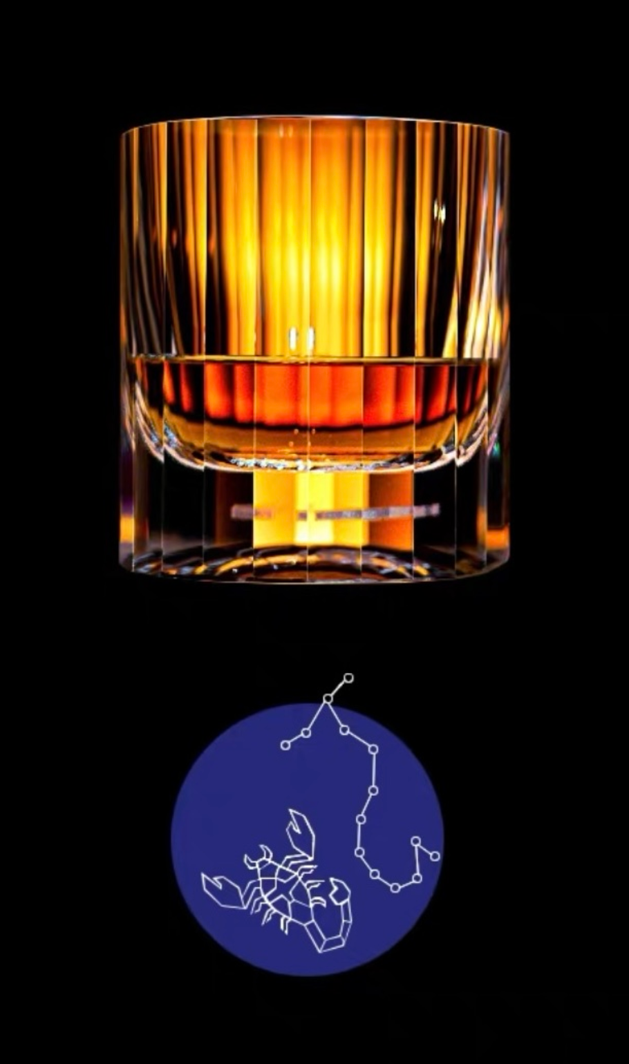 Edo Kiriko "12 Constellations" K9 Lead-Free Crystal Whiskey Glass – A Celestial Birthday Gift