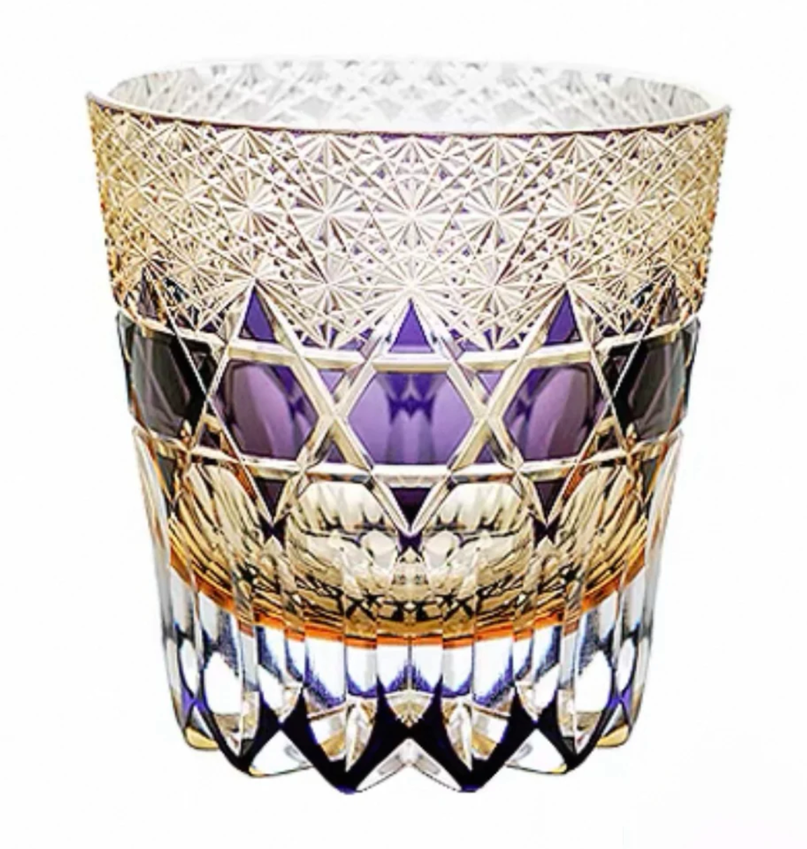 Edo Kiriko Handcrafted Emerald Fluorite Whisky Glass – A Verdant Glimmer of Radiance