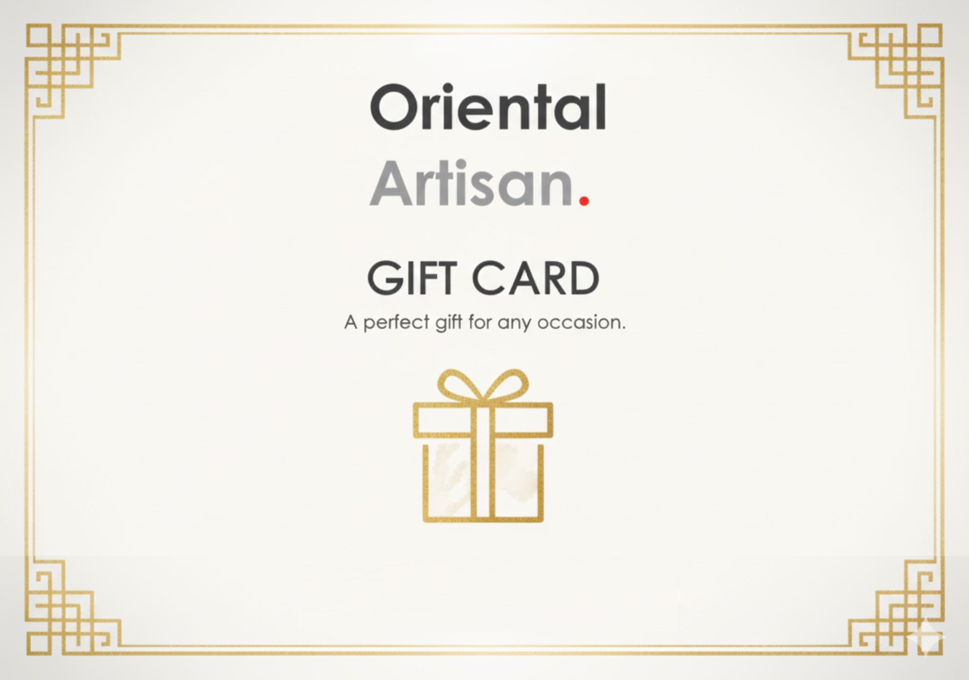 Oriental Artisan Gift Card