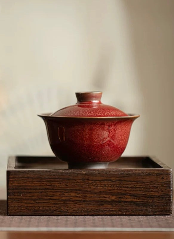 Imperial Langhong "Ice Crackle" High-End Sancai Gaiwan