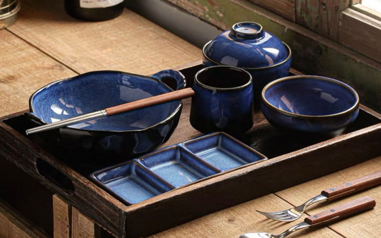 9-Piece Japanese Handmade Ramen Set | Complete Tableware Collection