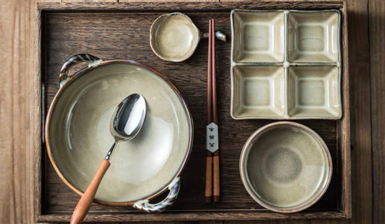 7-Piece Japanese Handmade Ramen Bowl Set