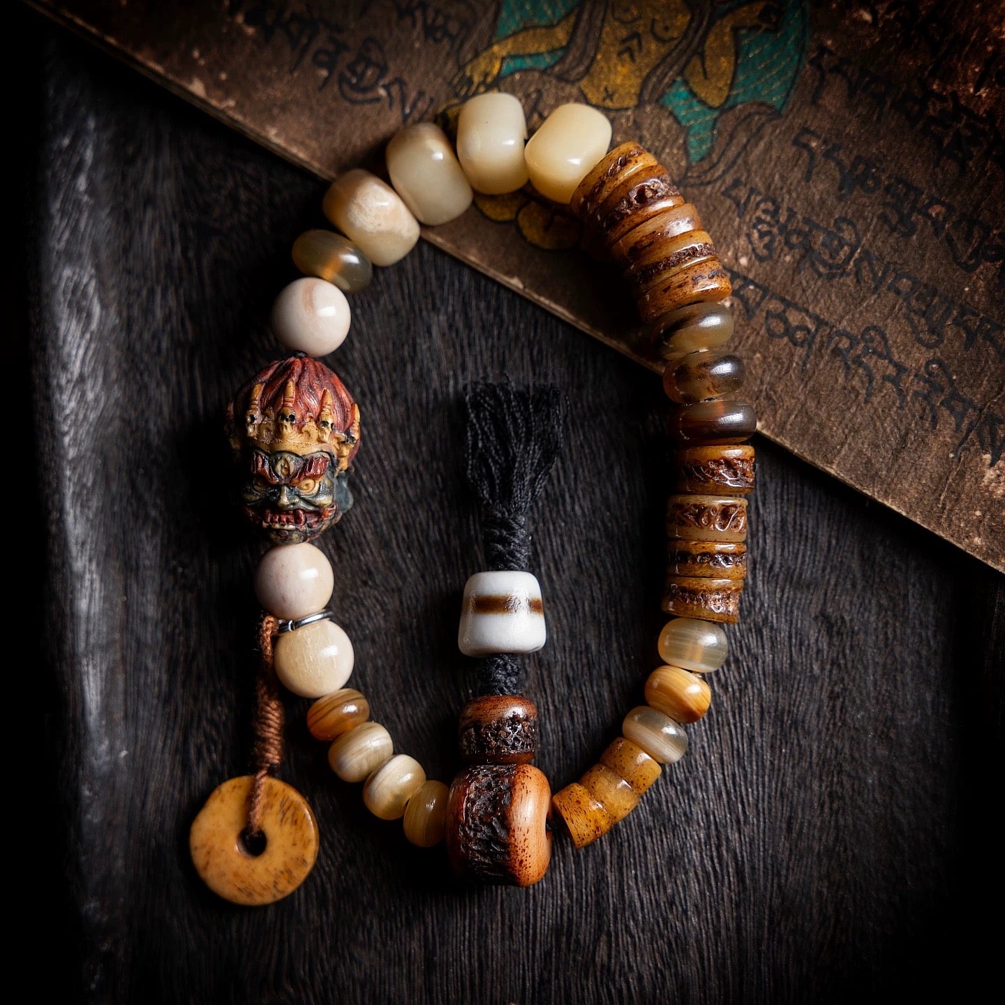 Natural Yak Bone & Camel Bone Tibetan Mala Bracelet | Minimalist Sacred Jewelry