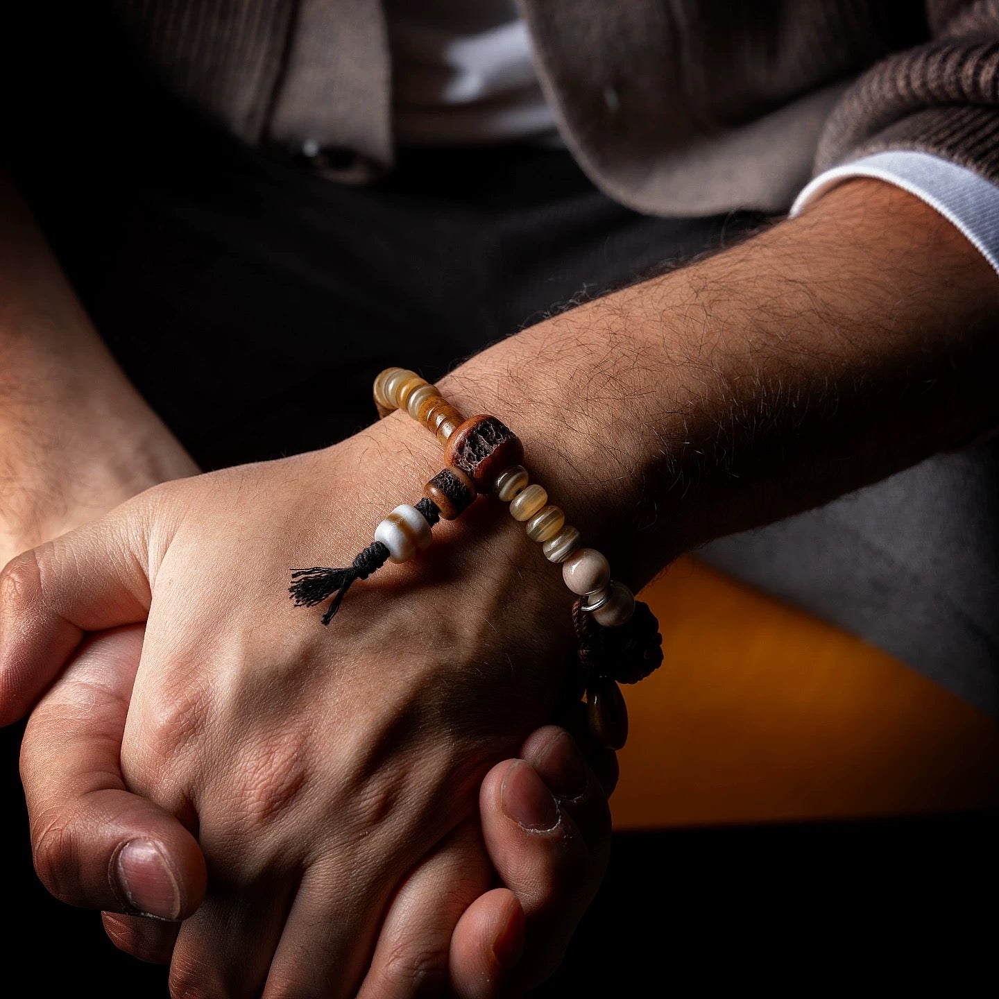 Natural Yak Bone & Camel Bone Tibetan Mala Bracelet | Minimalist Sacred Jewelry