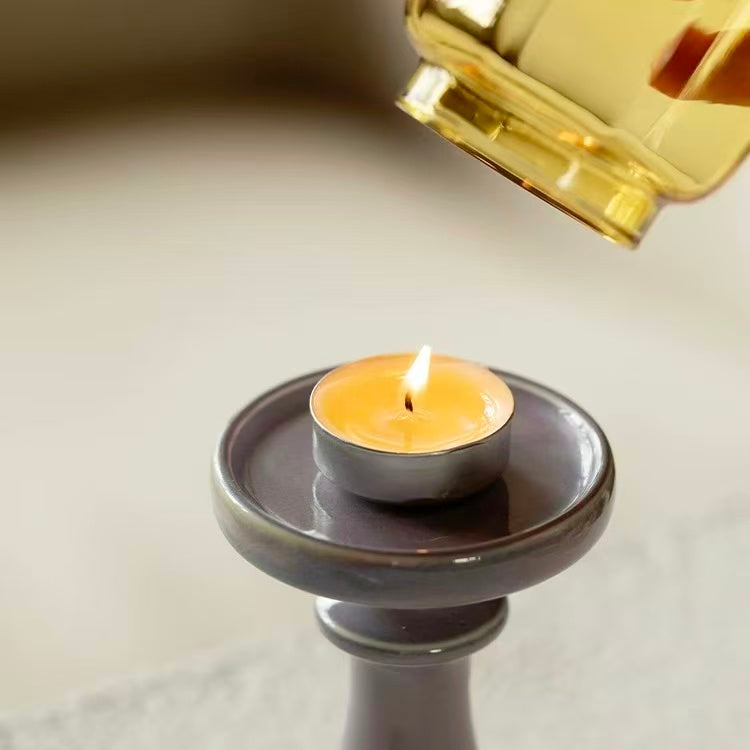 Zen-Style Glass Lantern Candle Holder | Tea Room Ambient Desktop Decor
