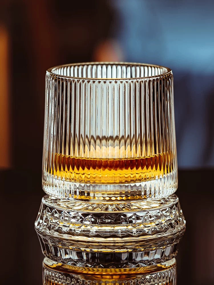 The Kinetic Connoisseur | Luxury Rocking Crystalline Whiskey Tumbler Suite