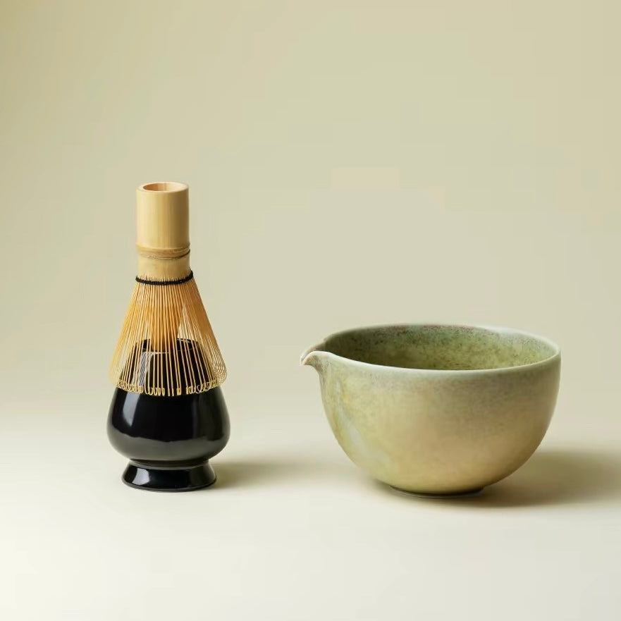 The Zen Sanctuary | Minimalist Japanese Matcha Ritual Bowl & Whisk Set