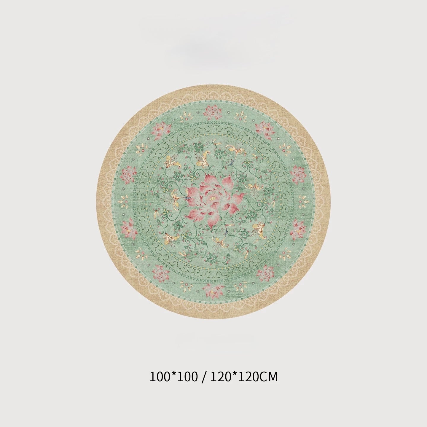 Lotus and Ruyi Round Rug