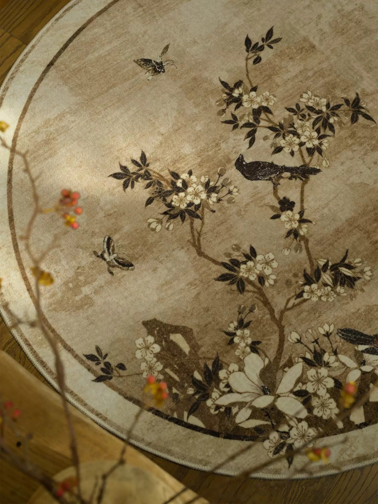 Begonia Garden Round Rug