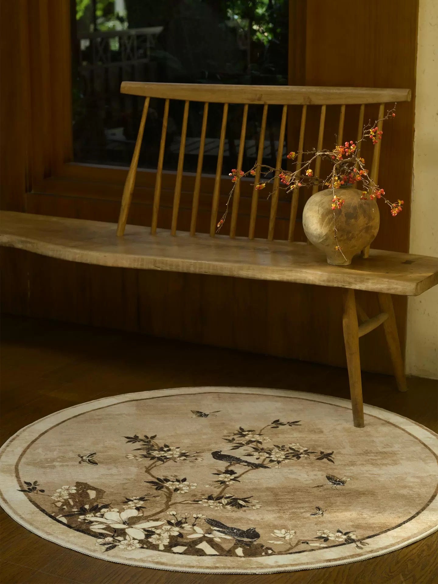 Begonia Garden Round Rug