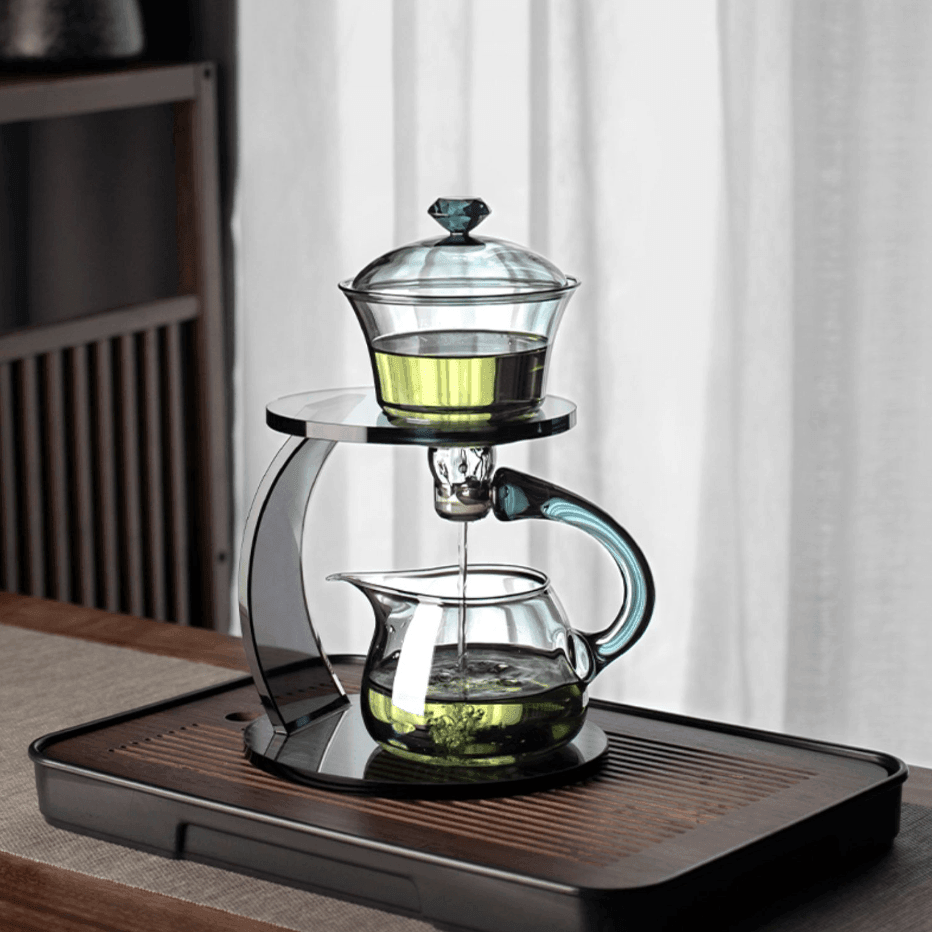 Glass Tea Brewing Set with Magnetic Automatic Dispenser