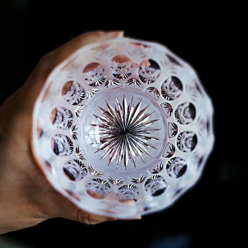 Edo Kiriko Handcrafted Shiro Ripple Whisky Glass – A Tranquil Whisper in Crystal