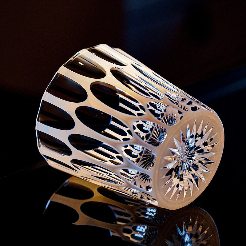 Edo Kiriko Handcrafted Shiro Ripple Whisky Glass – A Tranquil Whisper in Crystal