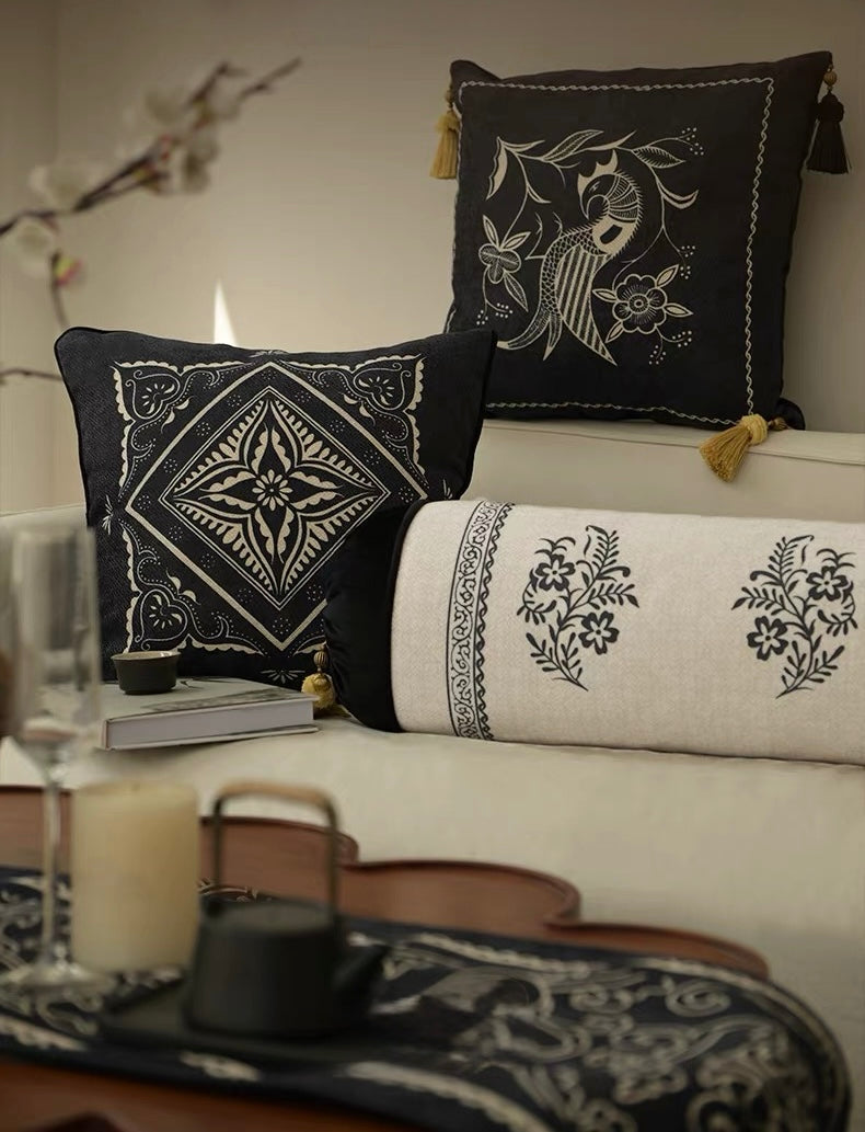 Miao Vine Motif Artisan Cushion
