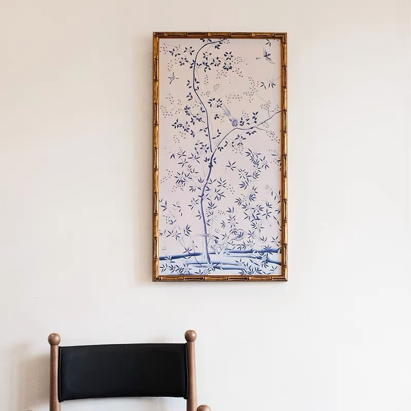 Blue Tree and Songbird Artwork
