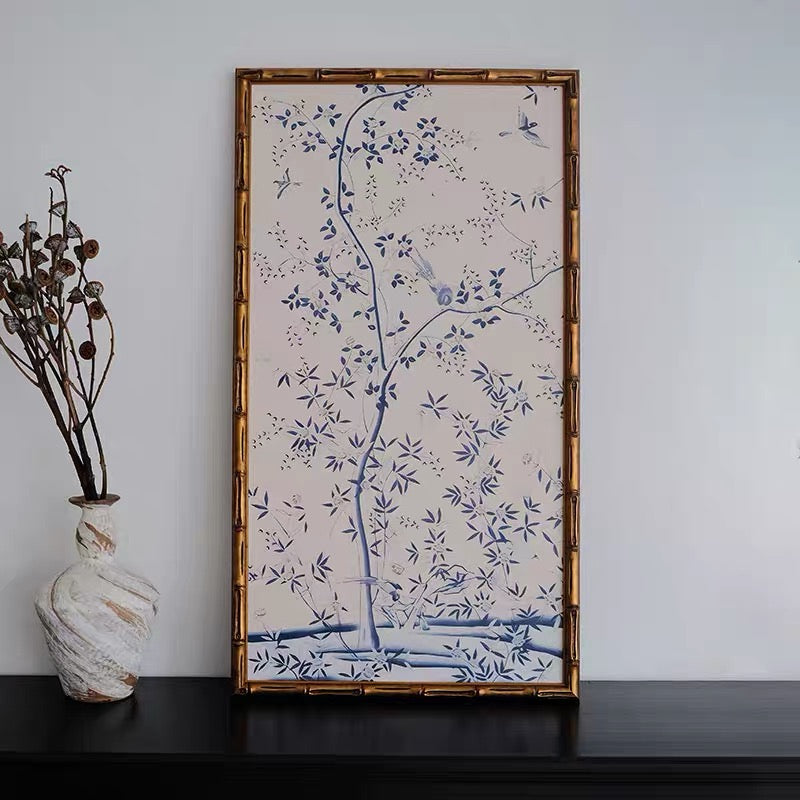 Blue Tree and Songbird Artwork