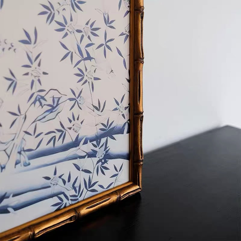 Blue Tree and Songbird Artwork