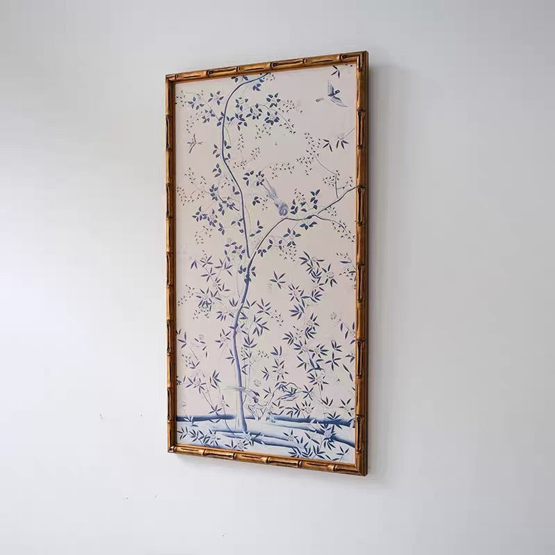 Blue Tree and Songbird Artwork