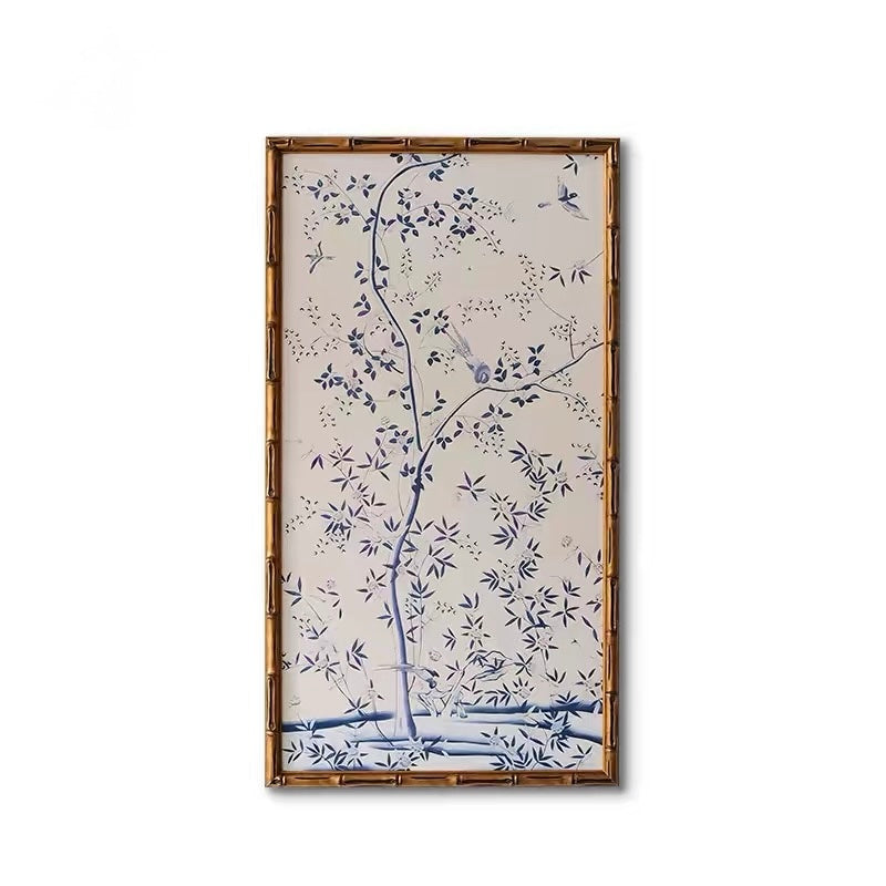Blue Tree and Songbird Artwork