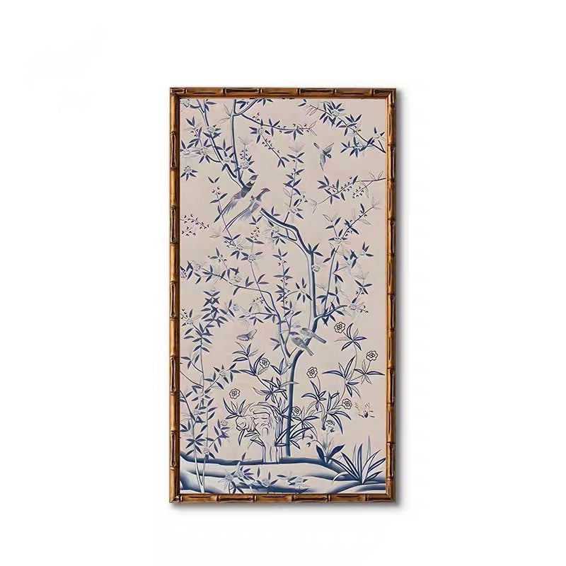 Blue Tree and Songbird Artwork