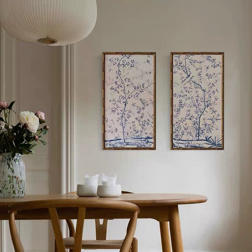 Blue Tree and Songbird Artwork