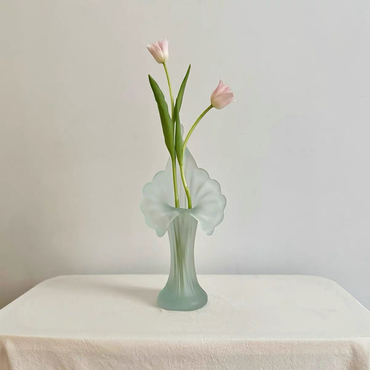 Nouveau Bloom Frosted Glass Vase