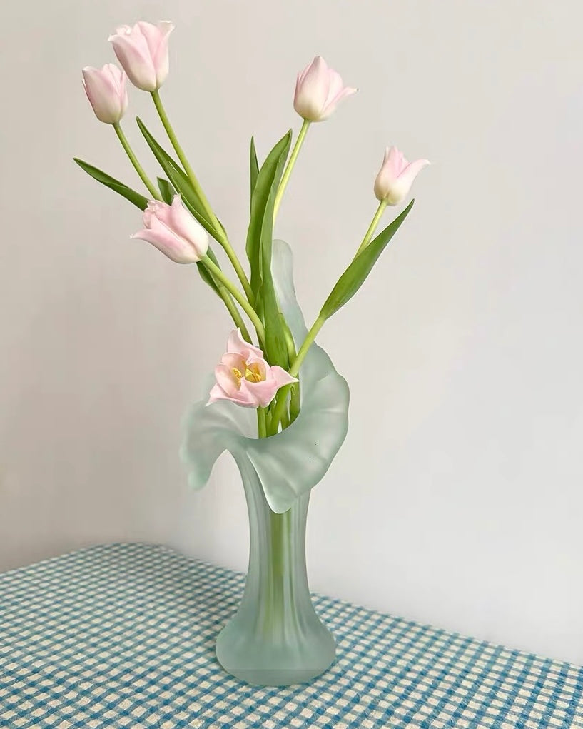 Nouveau Bloom Frosted Glass Vase