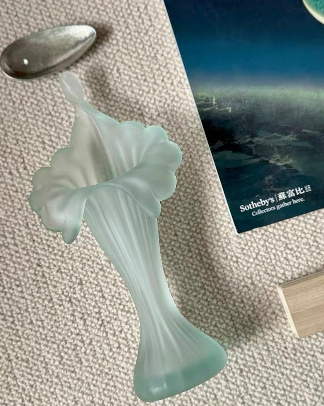 Nouveau Bloom Frosted Glass Vase