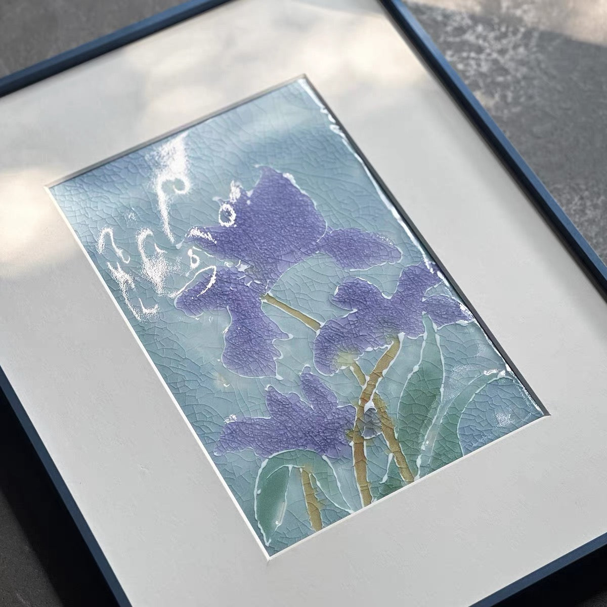 Iris by the Waterside Porcelain Panel Artwork