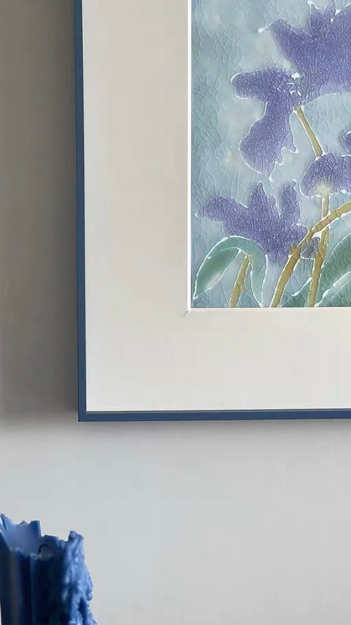 Iris by the Waterside Porcelain Panel Artwork