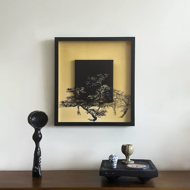 Rising Sun and Ancient Pine Relief Artwork